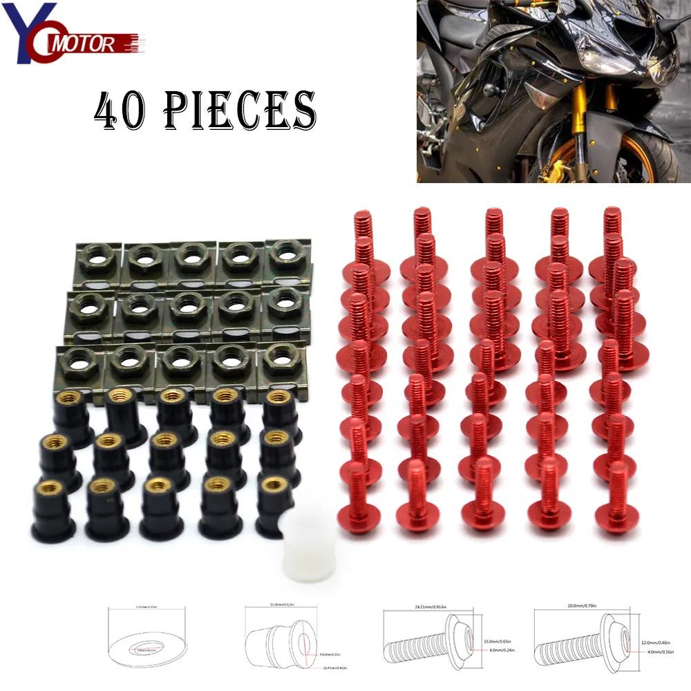 

CNC Motorcycle Windscreen Fairing Bolts Nuts Screws Washer for honda CB1100 CRF1000L AFRICA TWIN CBF1000 CB600F CBF600 CBR600F