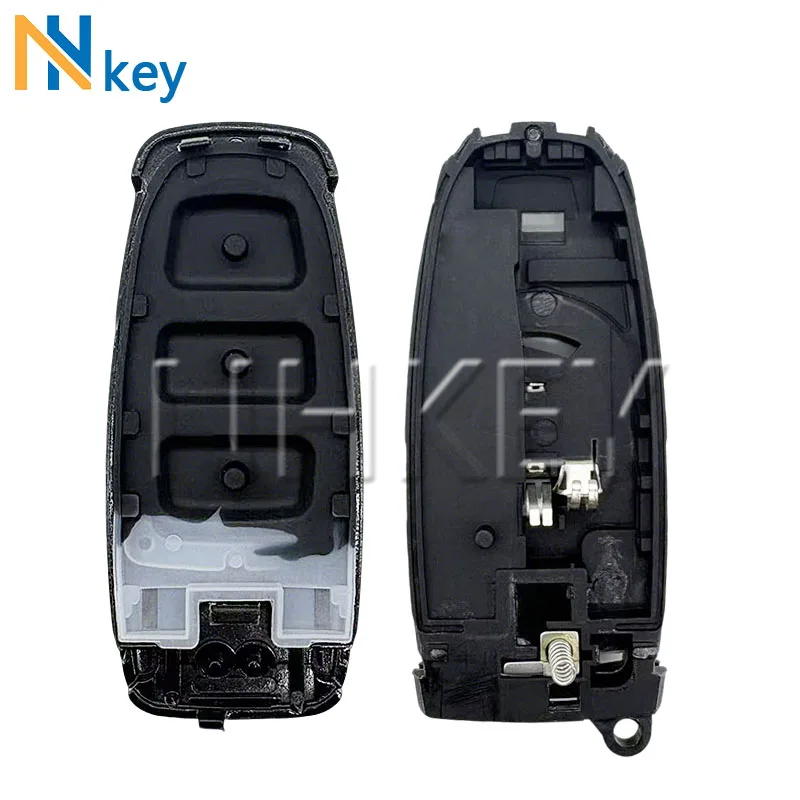 Luxury Brand Car Key Replacement Shell Fob With Metal Stickers 3 Buttons