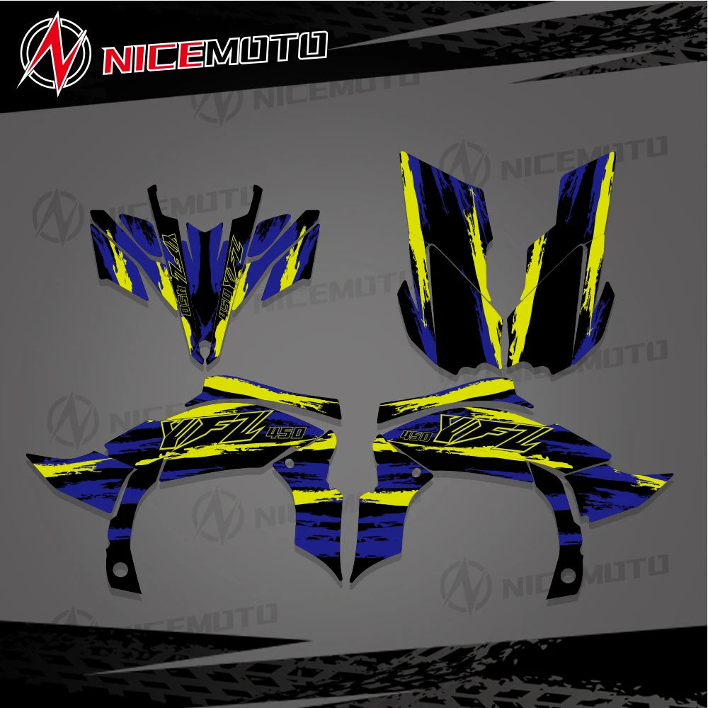 Nicemoto Atv Full Plastics Achtergrond Sticker Sticker Sticker Voor Yamaha Yfz450r Yfz 450r 450 R 2009 2010 2011 2012