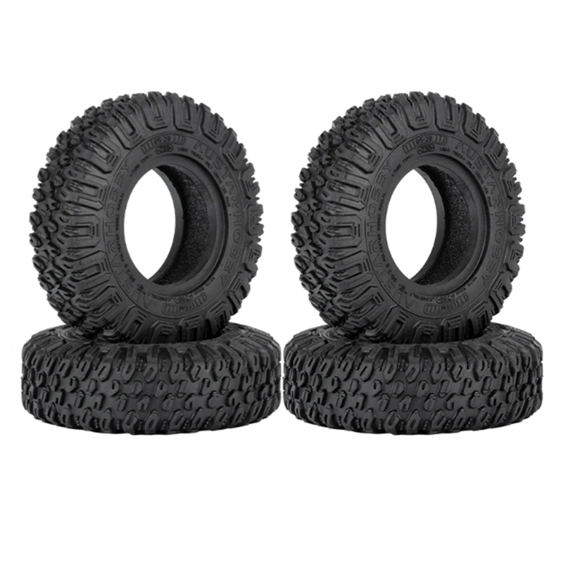 4PCS 85MM 1.55 Inch Rubber Wheel Tires Tyre For 1/10 RC Crawler Car Axial Yeti Jr RC4WD D90 TF2 Tamiya CC01 LC70 MST