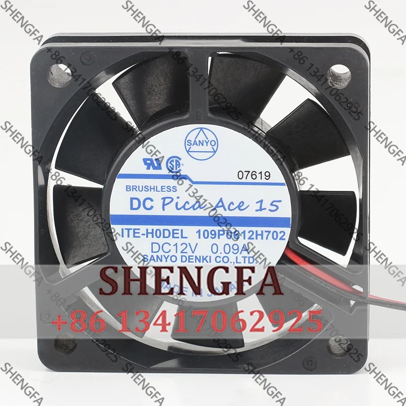 

New Original Sanyo Cooling fans Two-wire 5V 24V 48V DC 12V 0.09A AC EC 6015 60X60X15MM 6CM Silent inverter chassi 109P0612H702