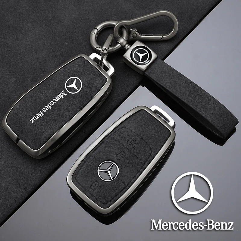 Zinc Alloy Car Remote Key Case Accessories For Mercedes Benz A C E S G Class GLC CLE CLA GLB GLS W177 W205 W213 W222 X167 AMG