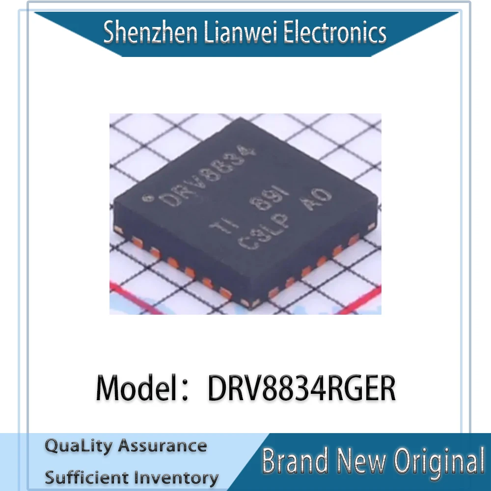 

100% New Original DRV8834 DRV8834RGER IC Chipset QFN-24