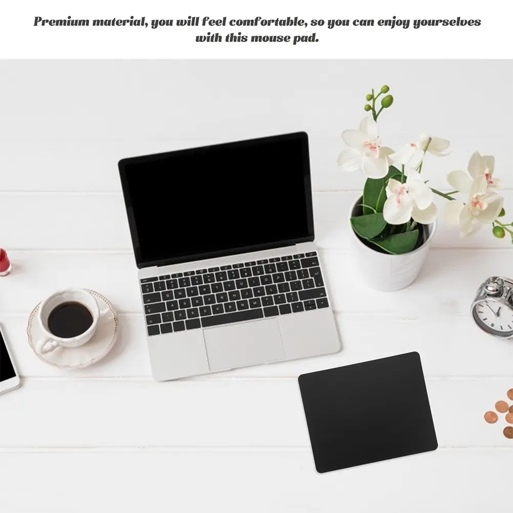 Double Side Aluminum Alloy Mouse Pad Ultra Thin Non Slip Gaming Office Mouse Mat Metal Hard Desk Mat Enhanced Control