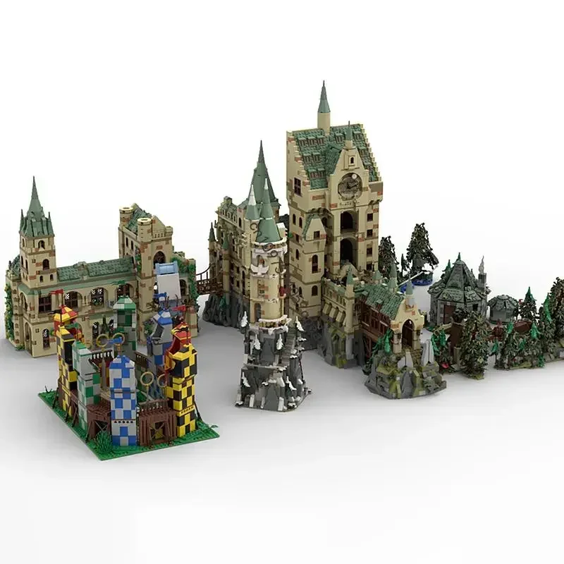 New 13088Pcs Famous Magic Movie Moc Ultimate Hp Castle Model Building Block Diy Creative Ideas Bricks Toys Birthday 74615 Gifts