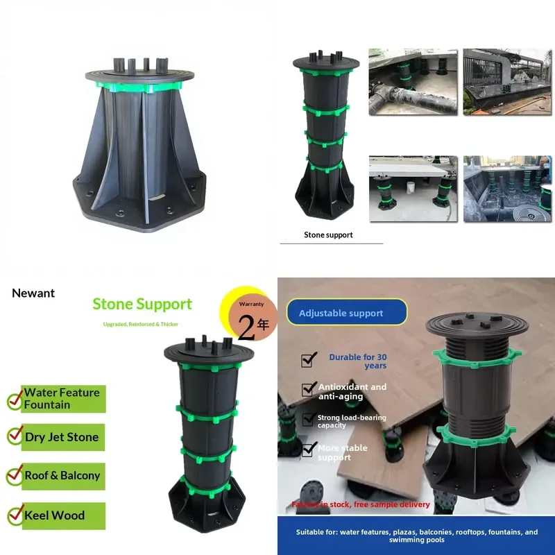 for Wholesale Waterscape Dry Fountain Square Elevated Marble 178-252mm Black Green Plastic Bracket Stone