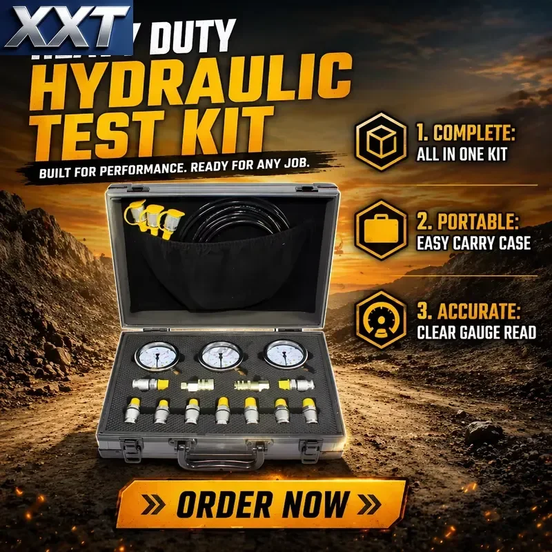 XXT Liquid and Other Non-corrosive Media on Stainless Steel Hydraulic Pressure Gauge Test Kit Tool