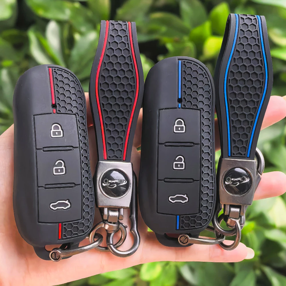 Silicone Car Key Case Fob for Dongfeng Fengguang DFSK Glory 580 Fengon Ix5 Ix7 Seres 3 Sf5 2021-2026 Keychain Accessories