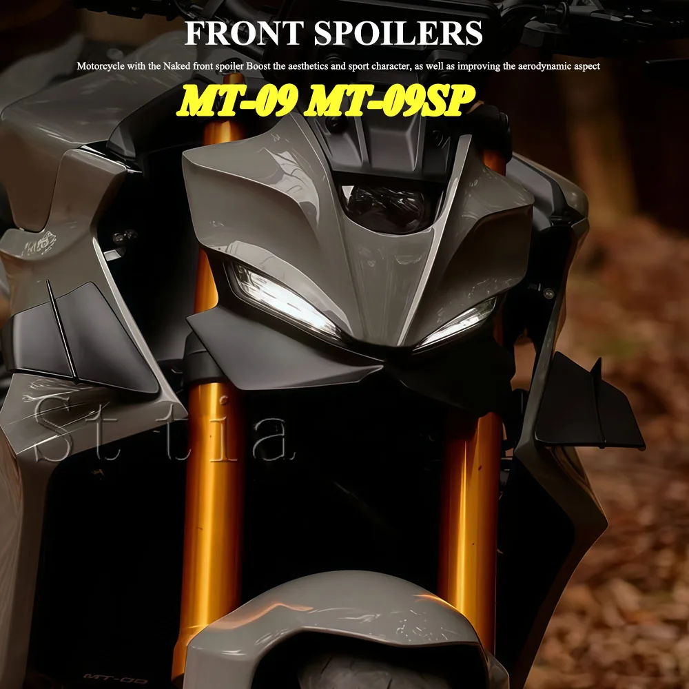 For Yamaha MT09 MT-09 SP 2024 2025- Motorcycle Front Spoiler Kit Accessories Downforce Winglet Aerodynamic Frontal Spoilers