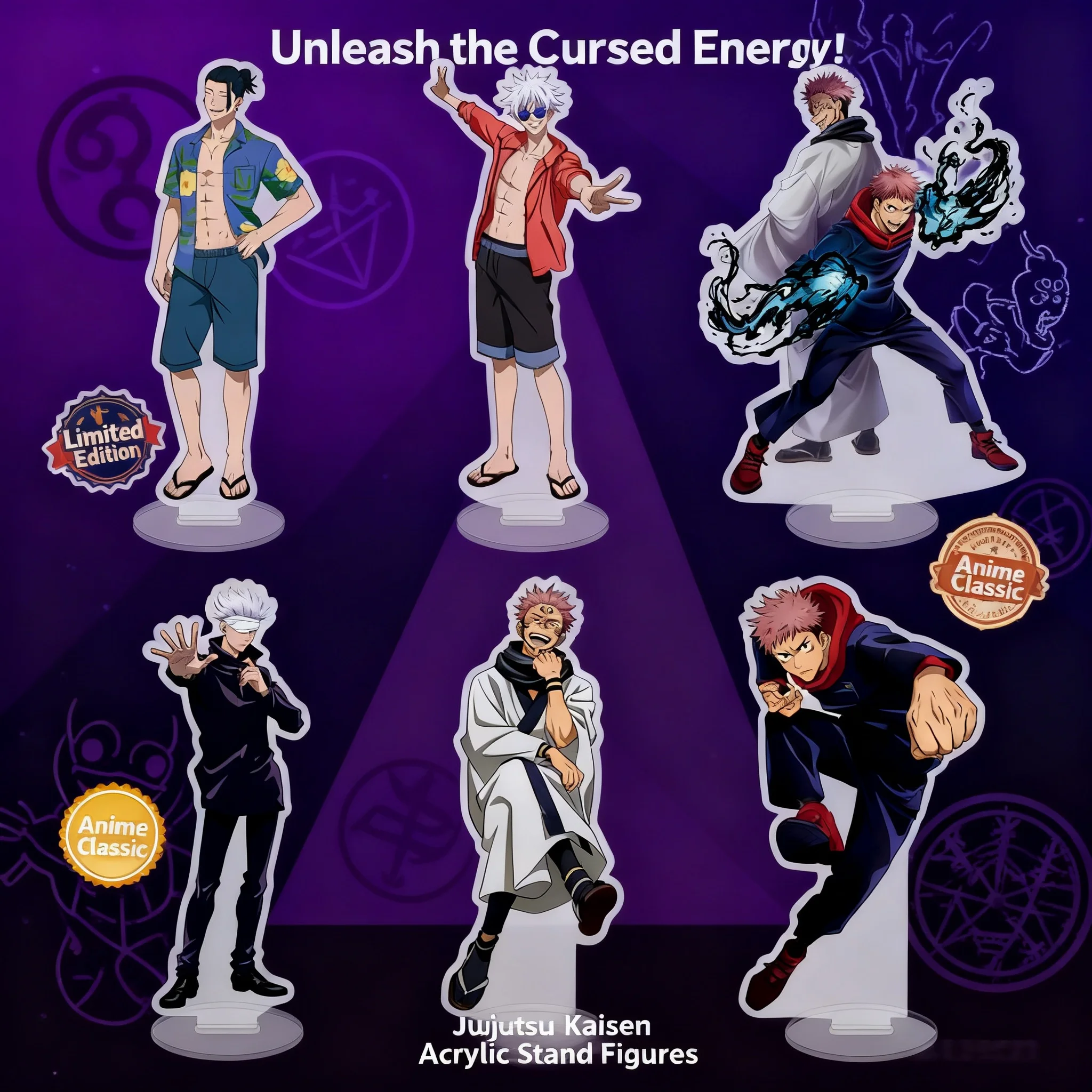 

Anime Jujutsu Kaisen Acrylic Stand Decor Creative Large Display Figure Satoru Gojo Megumi Fushiguro High Quality Clear Standee