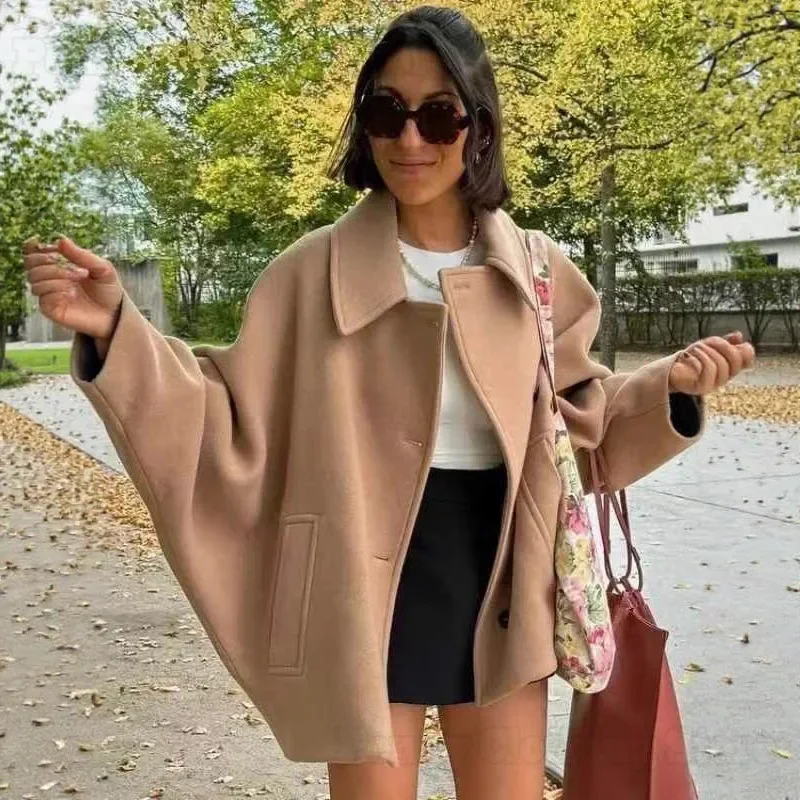 

2025 European And American Winter New Style Long-Sleeved Single-Breasted Loose Fur Coat For Women Comfortable Temperament Lapel