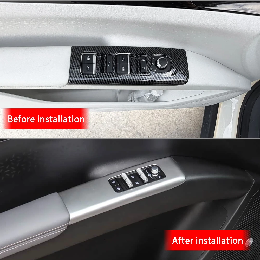 For Geely EX2 2025 2026 Car Window Lift Panel Trim Protect Inner Armrest Styling Stickers Auto Interior Modification Accessories