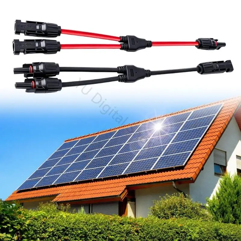 96BA Rooftop-Array-Abzweigkabelset, Modul-Y-Splitterpaar mit zweifarbigen Kabeln, 2-zu-1-Layout, Twist-Lock-Gehäuse, 28 – Detail 5