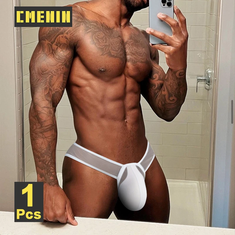 CMENIN Sexy Men\'s Briefs Transparent Mesh Man Underwear Sexy Large Crotch Pouch Male Ultra-thin Breathable Panties Bikini Briefs