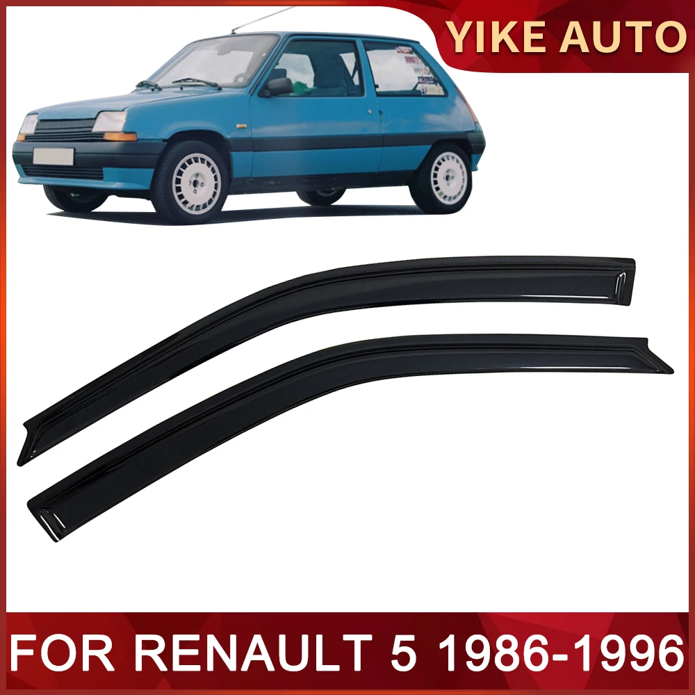 

Window Visor for RENAULT 5 1986-1996 3-Door Weathershied Door Visor Wind Sun Rain Guards Side Window Wind Deflectors Auto