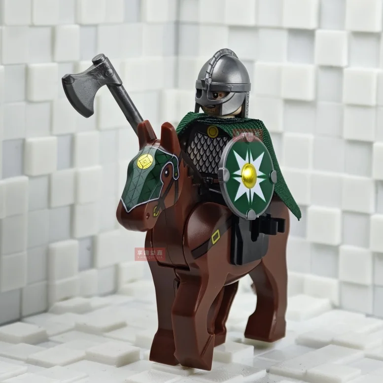 Battle Five Armies mit Schwert Rohan mit Pferd Bausteine Modell Ziegel Mini Action Spielzeug Figuren Spielzeug Geschenk für Kinder MOC