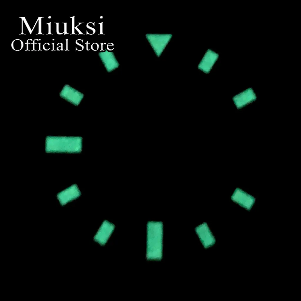 Miuksi 28.5mm black white watch dial luminous dial fit ETA 2836 2824 Mingzhu DG2813 3804 Miyota8205 8215 821A PT5000 movement