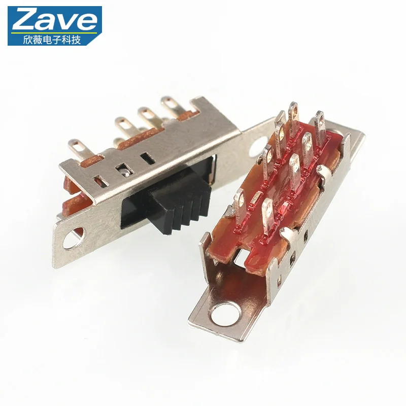 SS-23E04G4 3-position 8-pin/2-position 6-pin Toggle Switch, Horizontal-handle Toggle Switch, Small-sized Power Switch
