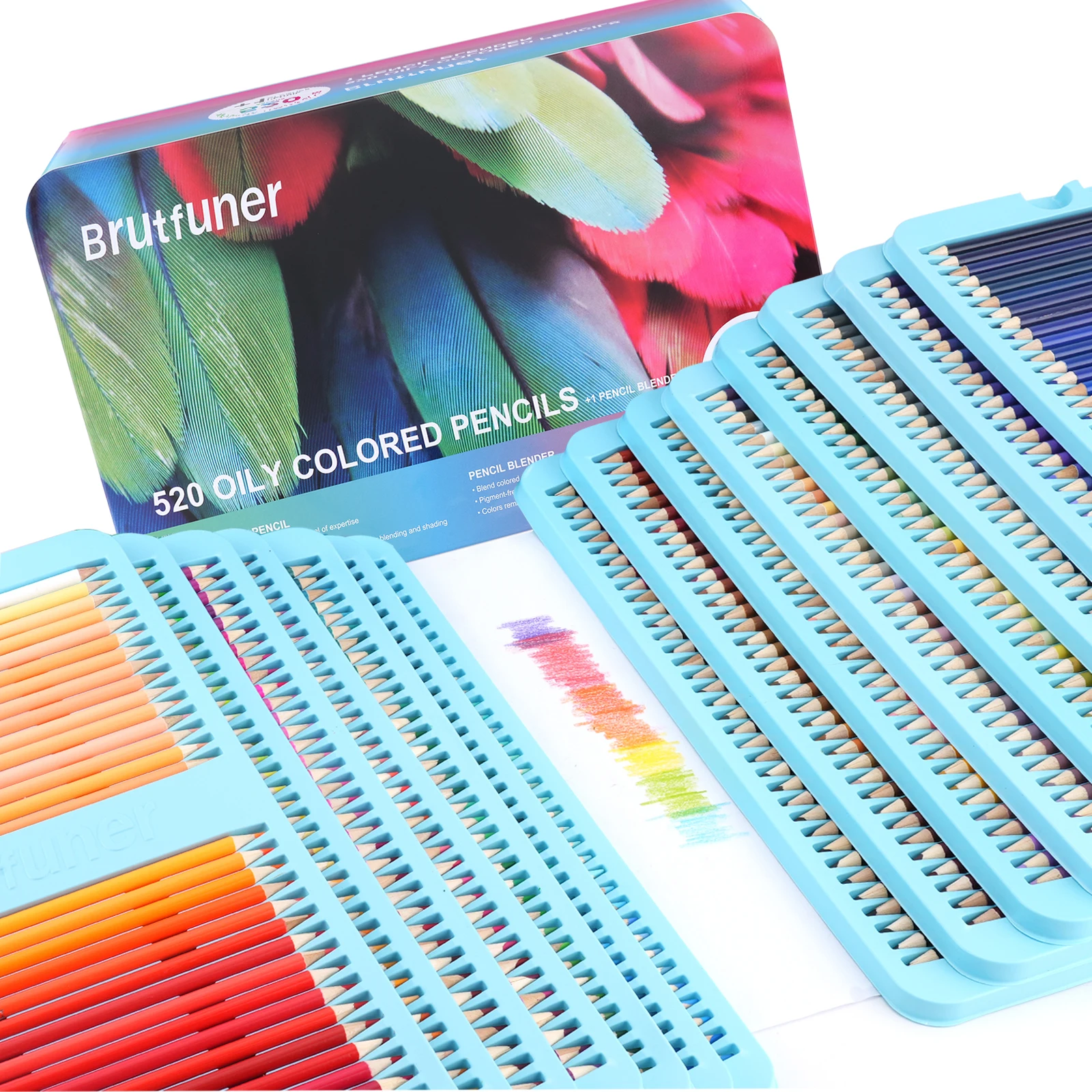 

Цветные карандаши, 520 цветов, профессиональные масляные карандаши для рисования, скетчинга, шейдинга, цветные карандаши для взрослых