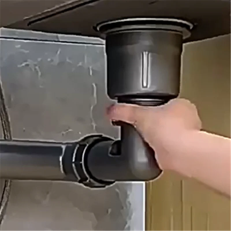Double & Single Universal Downpipe Fittings for Plumbing Anti-Smell Kitchen & Bathroom Sink Drain Pipe Set