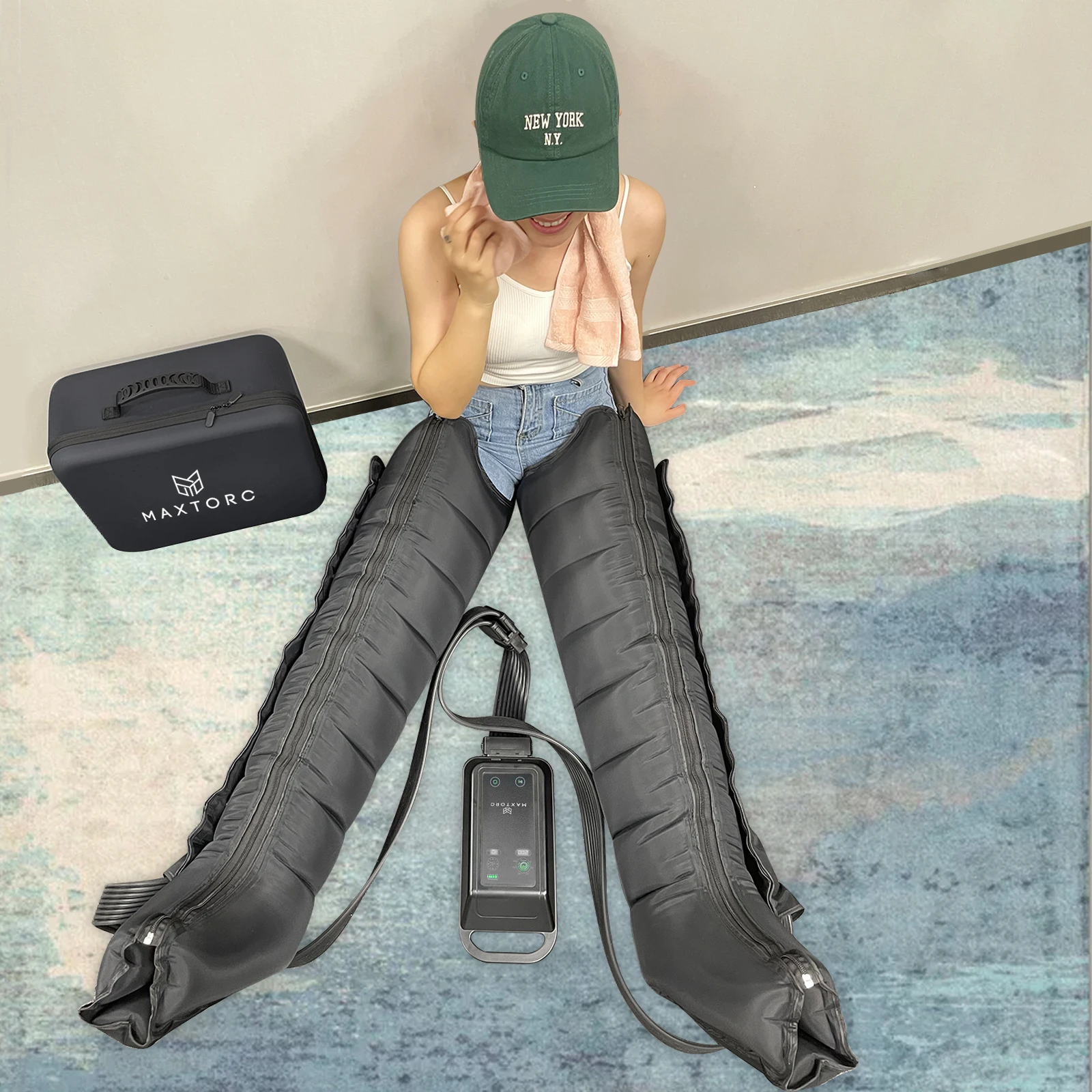 Leg Massage Recovery Boots Pneumatic Air Compression Recovery Boots Wireless Air Compression Boots For Athletes