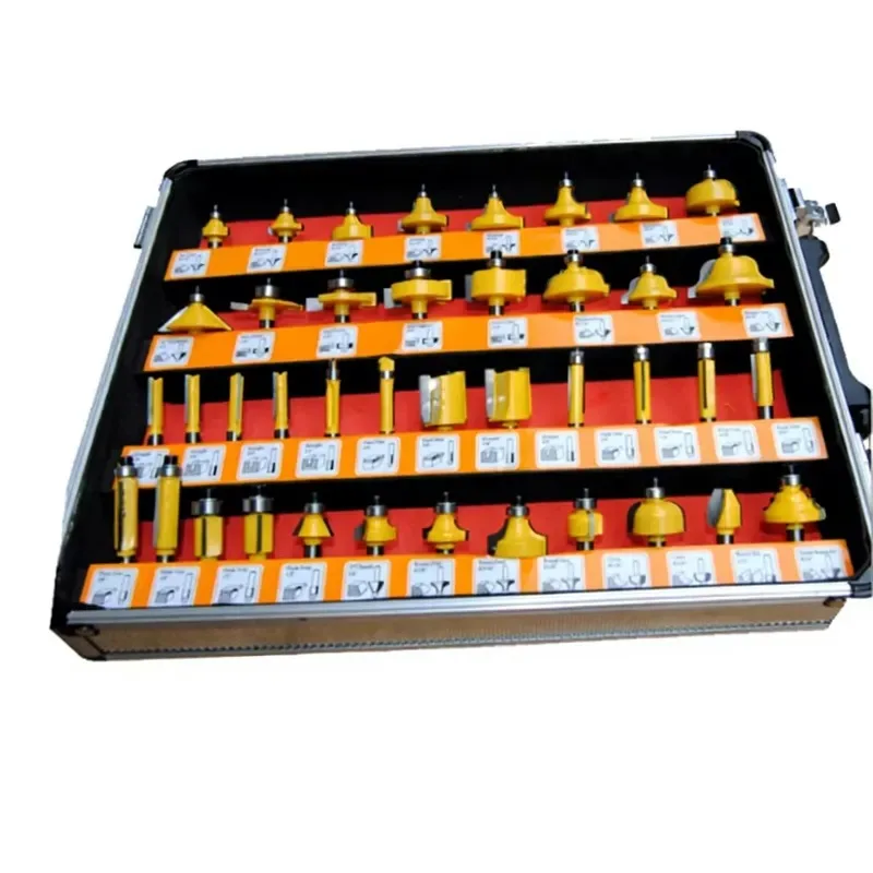 24-Piece Steel Woodworking Router Bit Set OEM Brand 1 Year Warranty Durable Wood Trimming Tools & Machinery Parts