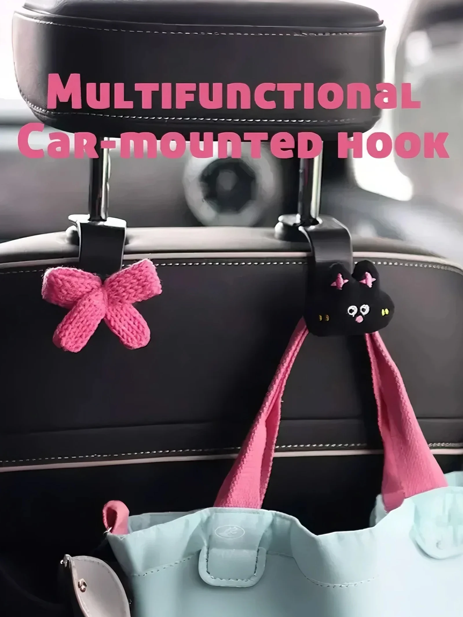 

Розовая серия автомобильный крючок на спинку сиденья креативный мультяшный милый многофункциональный автомобильный крючок товары для украшения интерьера