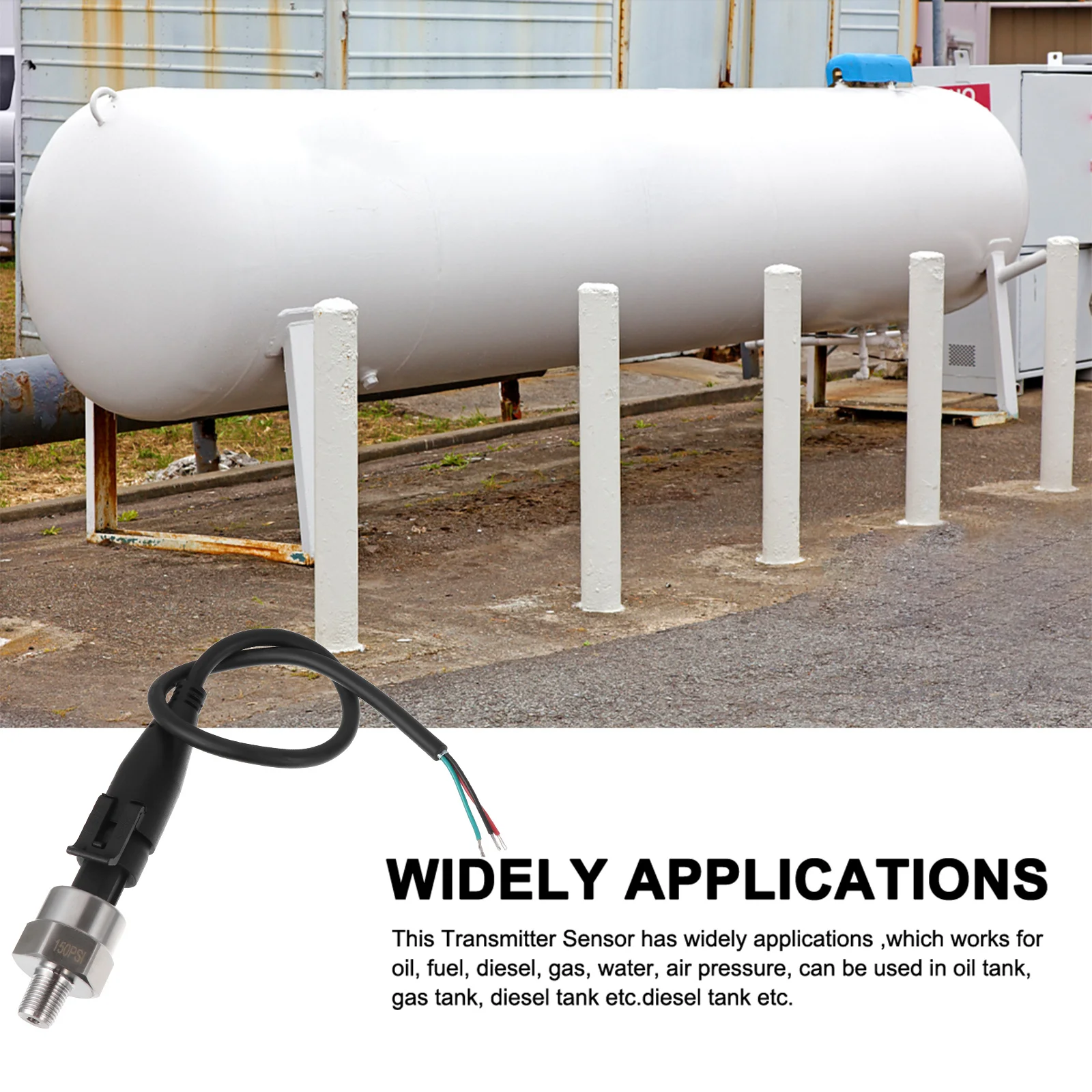 مستشعر ضغط 150 رطل لكل بوصة مربعة من الفولاذ المقاوم للصدأ لمحول الضغط الدقيق للحساسية المتقدمة للمياه بالغاز #3