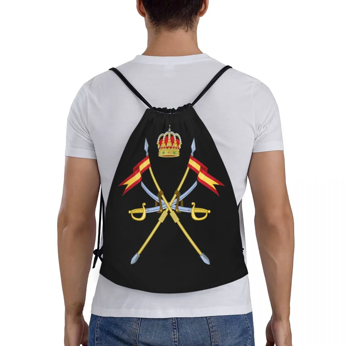 Emblem Of The Spanish Civil Guard Backpacks Casual Drawstring Bags Storage Bag Book Bags for Man Woman School