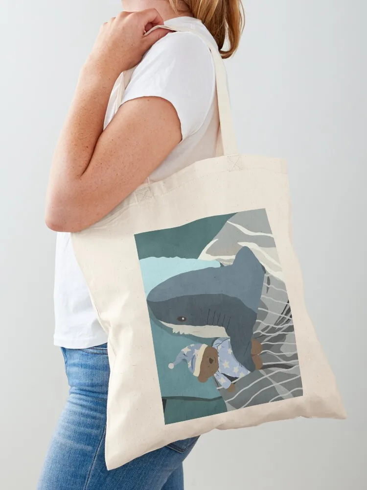 

Blahaj Shark Nap Time Tote Bag reusable shopping bag bag luxury women canvas tote bags Shopping bags