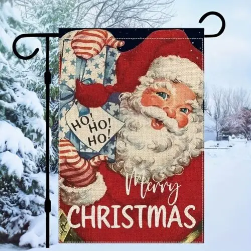 1Pc Santa Waterproof Christmas Garden Flag Xmas Winter Flag Double Sided Flag KKL AAL HHM WZZ yyi