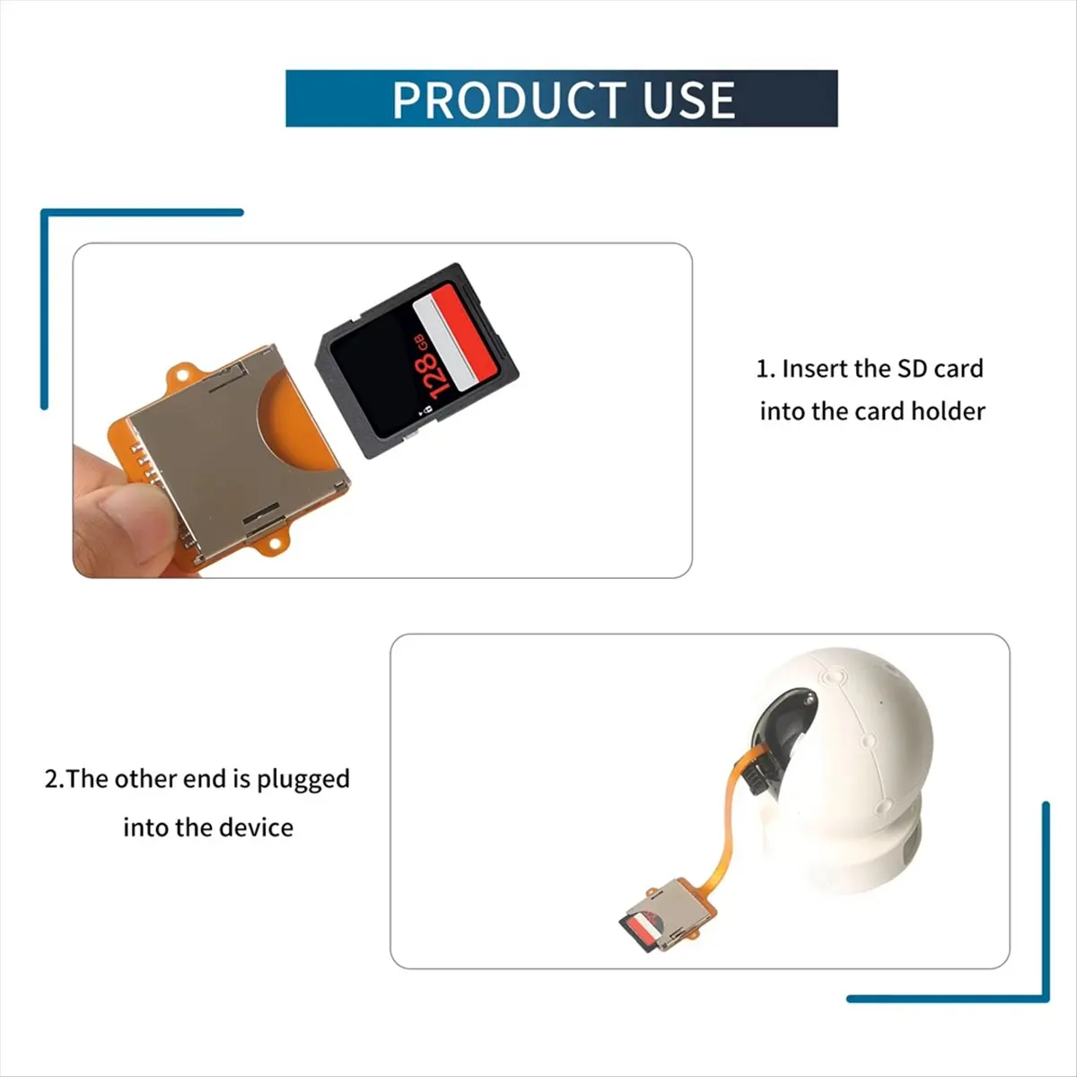 【Ship Within-For Micro-SD TF Memory Card Kit Male to SD Female Extension Soft Flat FPC Cable Extender 15cm