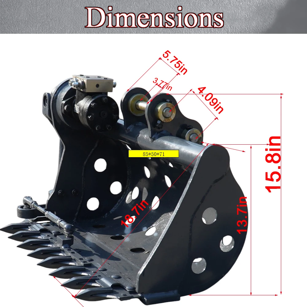 รถขุดขนาดเล็กเครื่องตัดแต่งกิ่งไฮดรอลิกถังรถขุดขนาดเล็กชุดสิ่งที่แนบมาสําหรับการตัดพืชน้ําตัดสวนลาน