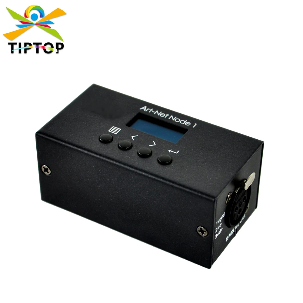 

TIPTOP Single Way Output DMX Artnet Controller DC5V Input DMX Workshop Software Singal Exchange Console 4 Button LCD Display