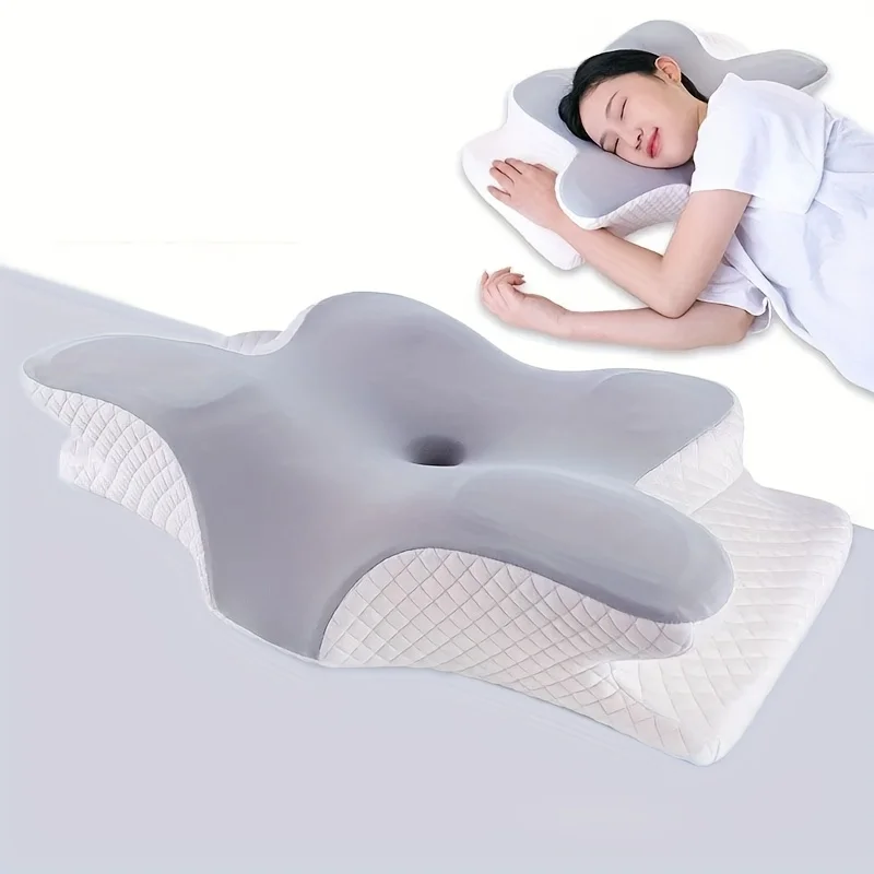 

1pc Ergonomic Pillow, 62x41x12cm - Soft Lyocell Fabric, Multi-Position Support for Side and Back Sleepers, Pillow