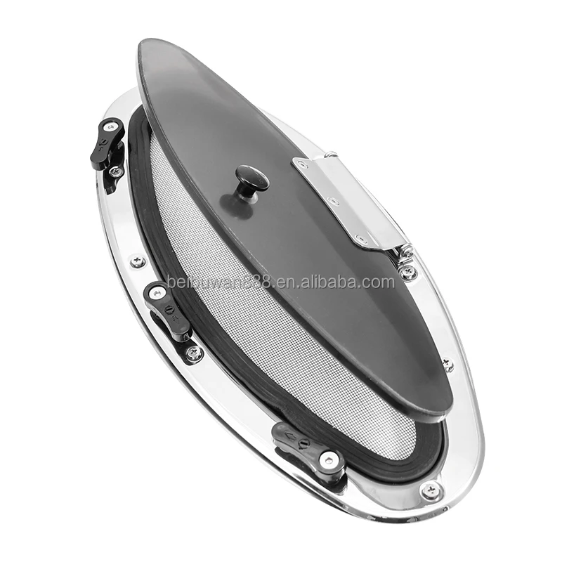 Boat Porthole Portlight Hatch Window Stainless Steel Eye Shape Opening For Boat Yacht Nautical RV Ship