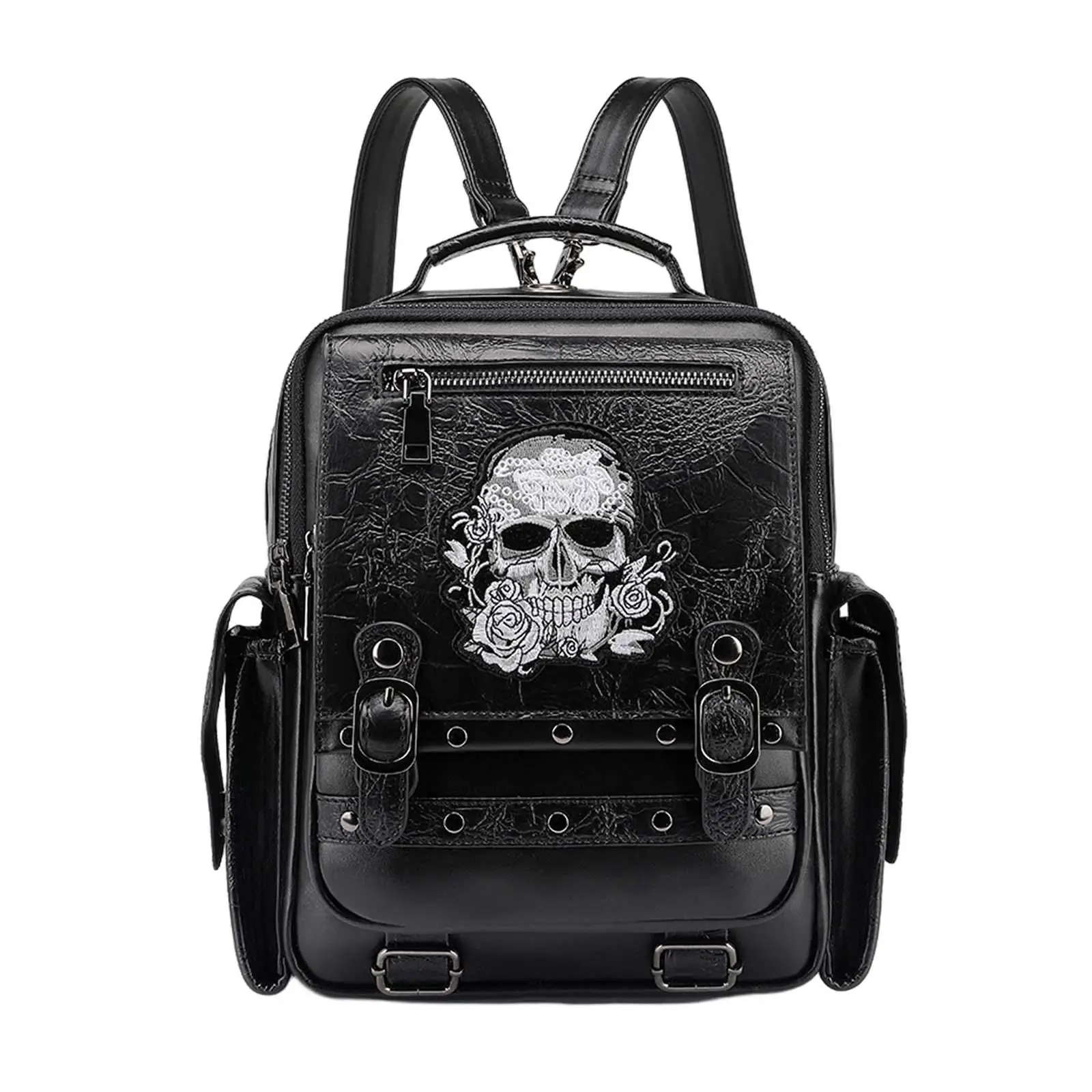 Czaszka plecak na laptopa torba do pracy skórzana głowa czaszki punk Casual Daypack College Cosplay Boy Shopping