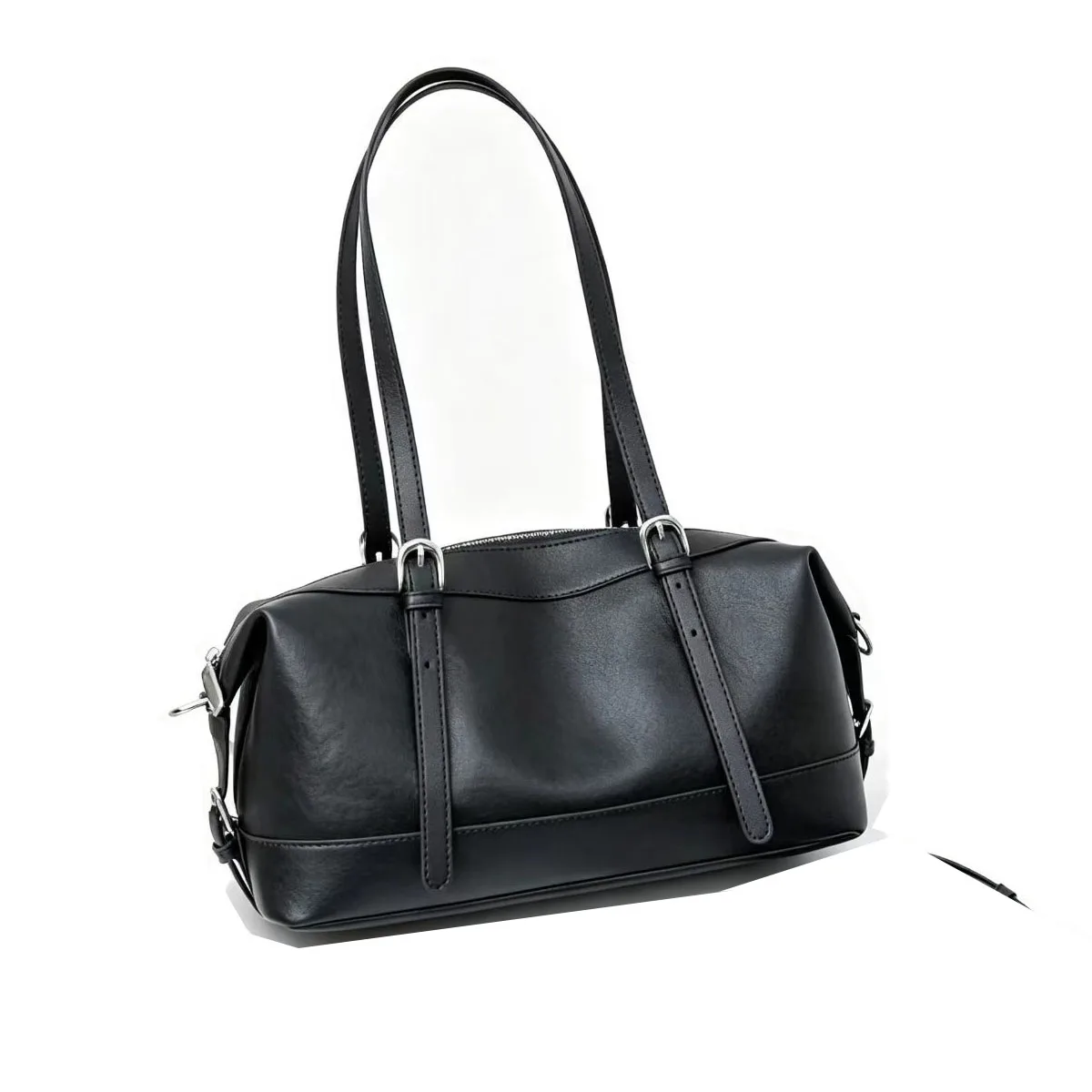 2026 New Genuine Leather Shoulder Bag Soft Cow Leather Top Handle Satchel Purse Vintage Cowhide Boston Handbag Women
