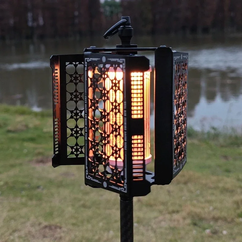 Outdoor camping light shade Aluminum alloy rotating windmill lampshade Exquisite camping atmosphere 38 lampshade