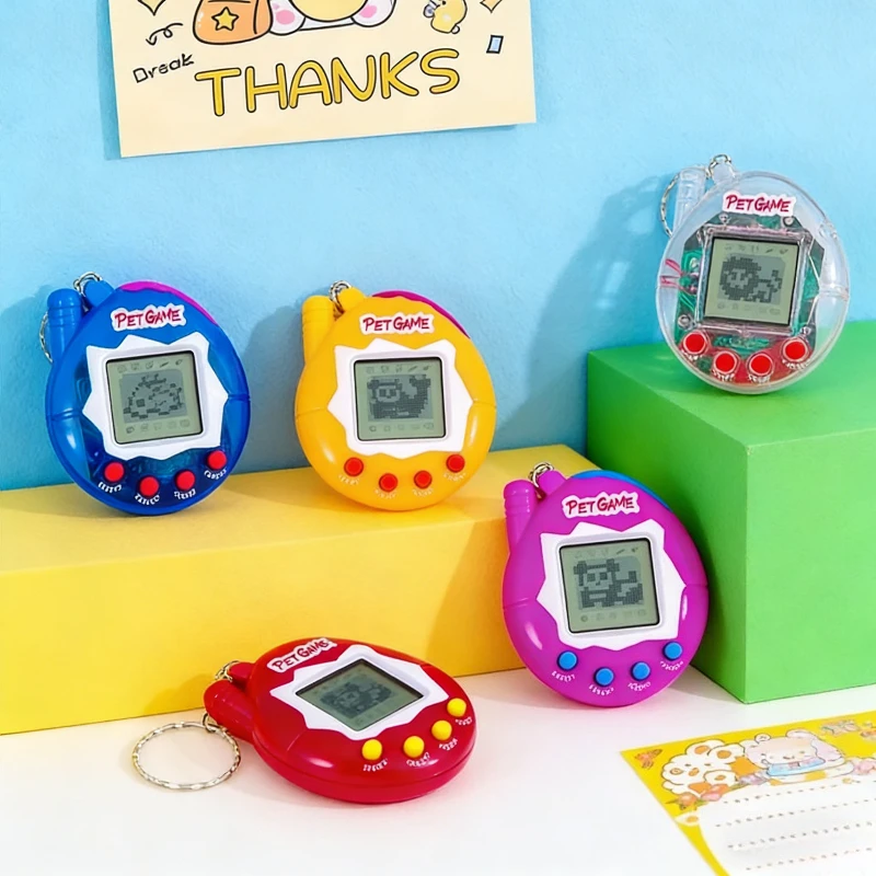 سلسلة مفاتيح إلكترونية لطيفة للحيوانات الأليفة 2026 جديدة - لعبة افتراضية محمولة باليد لعبة مضيئة للأطفال #4