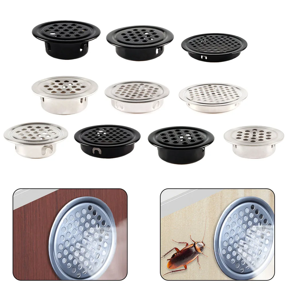 

10X Metal Adjustable Air Ventilation Cover Round Ducting Ceiling Wall Hole Air Vent Grille Louver Kitchen Bath Air Outlet Cover