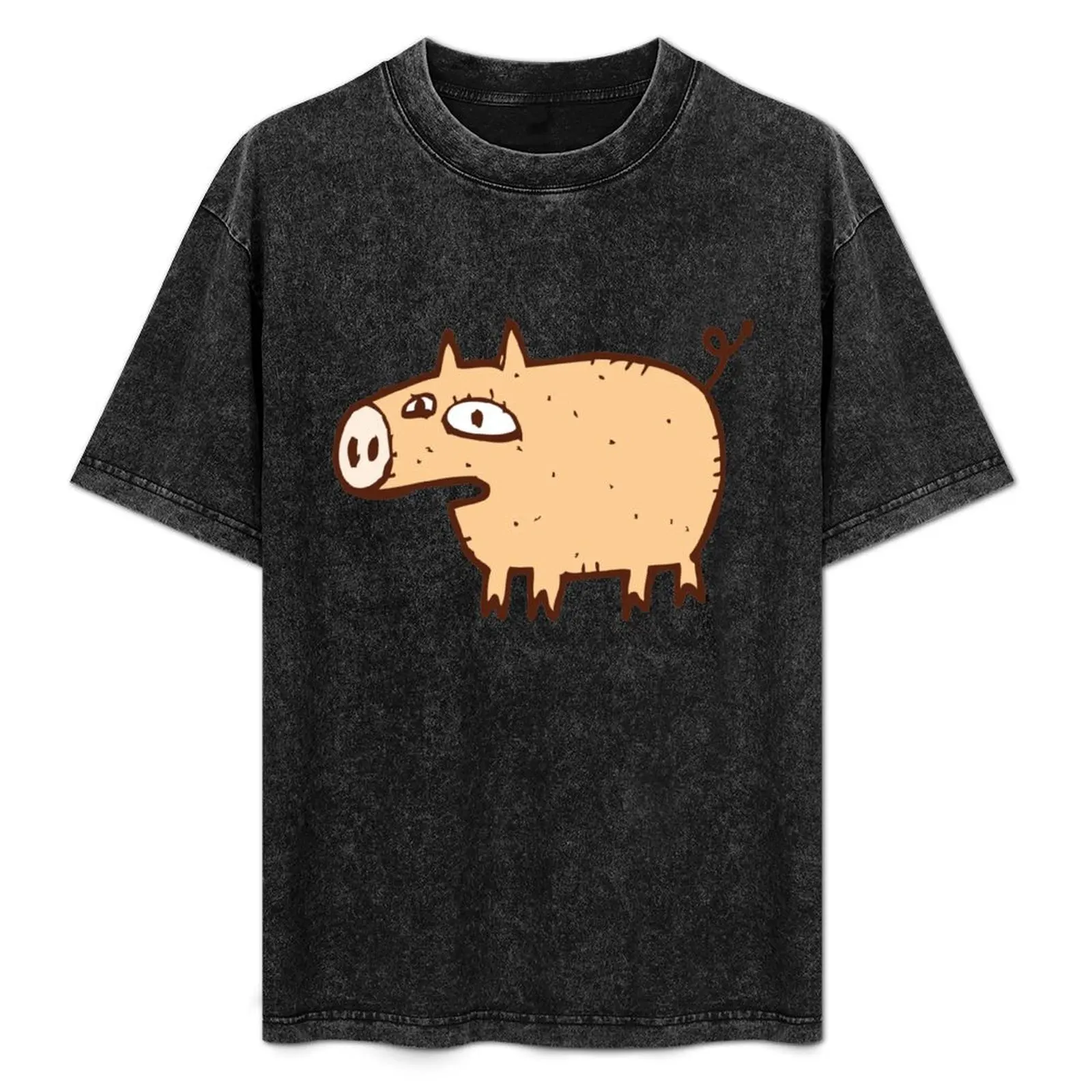 

Funny cartoon pig T-Shirt Big and Tall Short Sleeve Tee