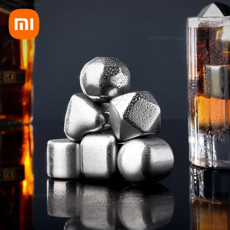 Xiaomi Kreis Freude Edelstahl Eiswürfel wieder verwendbare dauerhafte Kühlung nicht Schaden Geschmack leicht zu reinigen Metall Eiswürfel Eis stein