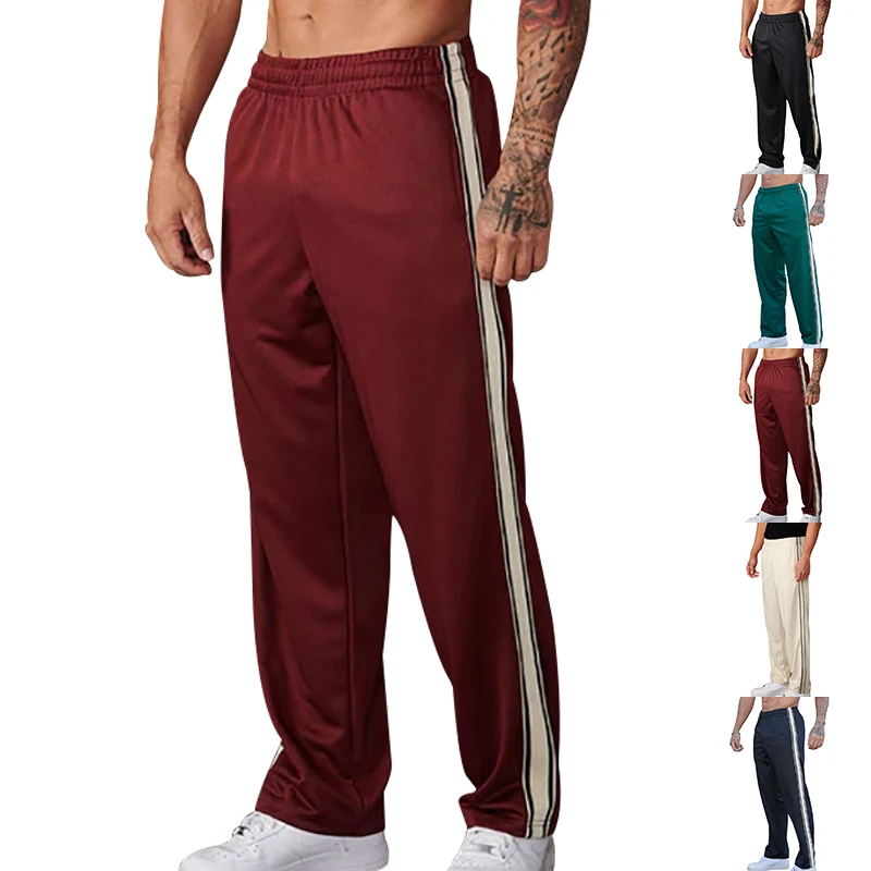 Pantalones de chándal de moda para hombre, pantalones deportivos finos de primavera y otoño, pantalones deportivos informales para correr, pantalones de Fitness, novedad de 2024