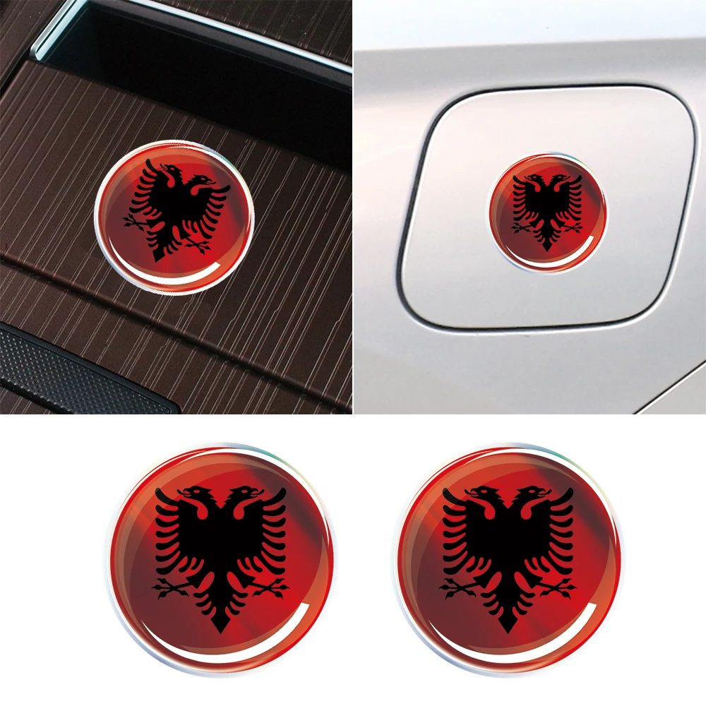 

Albania UAE Colombia Flag Laser Epoxy Decorative Car Sticker 3D Motorcycle Tank Decal Sticker Case Strong Stickiness Accessorie