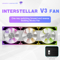[Reversible] Jungle Leopard Interstellar V3 ARGB Fan 120mm - Dual Side Infinity Mirror, 5V3pin RGB, PWM Daisy Chain, Gaming PC