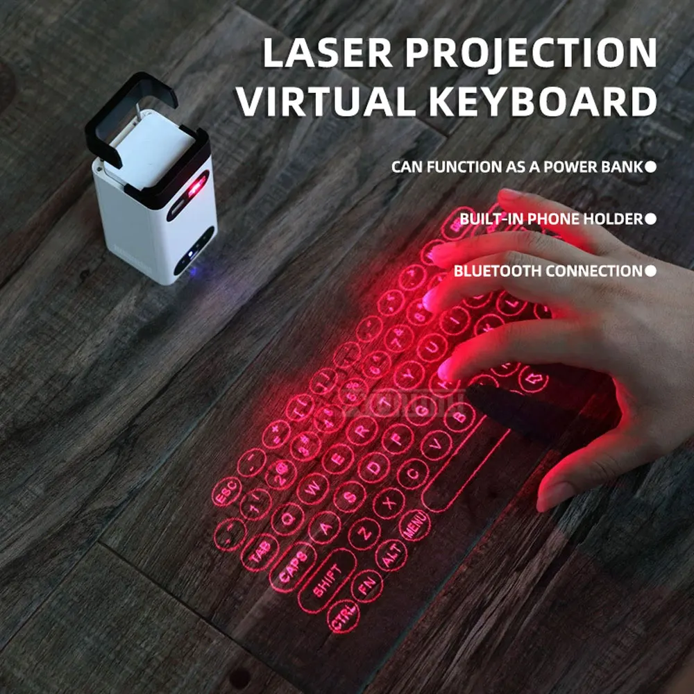 Laser Projection Keyboard: for Computers and Phones via Bluetooth and Infrared, Wireless Virtual Keyboard