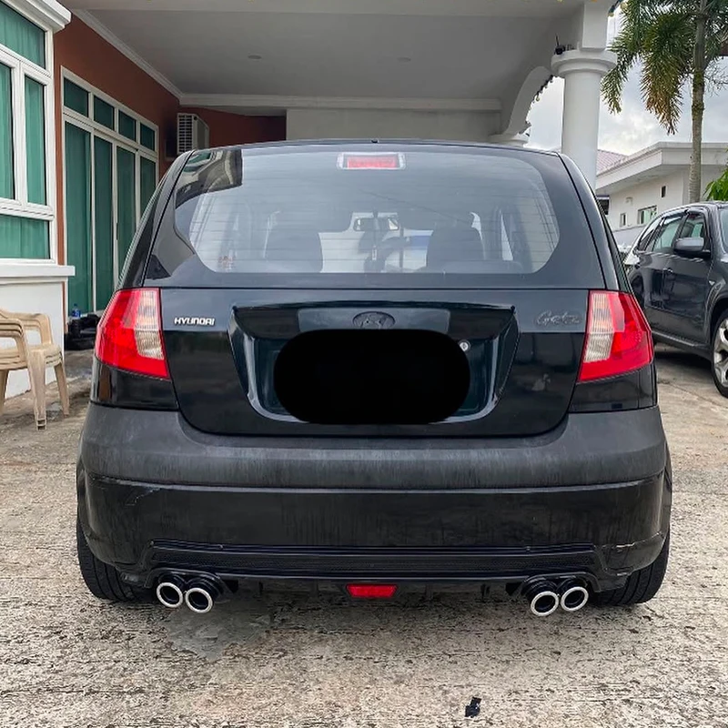 Für Hyundai Getz/Accent 2002-2012 Hinten Diffusor Stoßstange Lippen Splitter Spoiler Auspuff Endrohr Körper Kit Zubehör