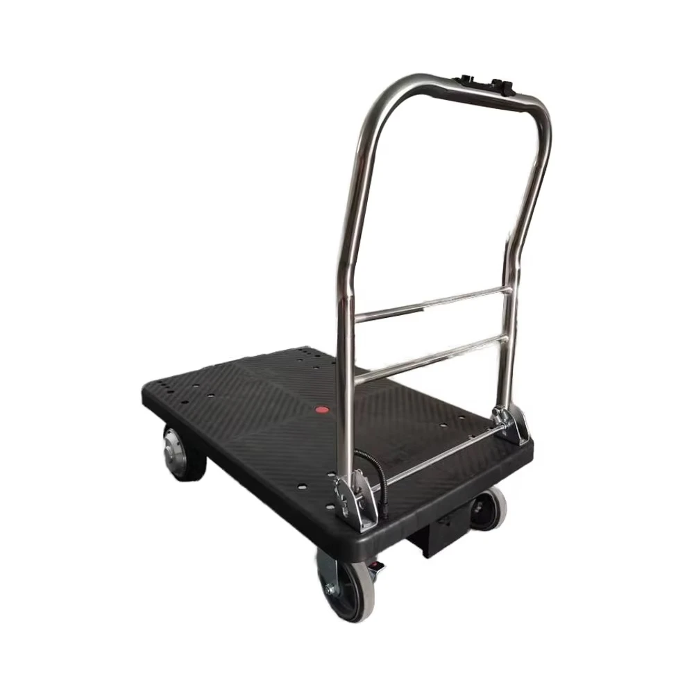 Smart Control 4-Wheel Electric Agricultural Wheelbarrow Removable Platform Steel Mesh Foldable OEM Customizable 250kg Capacity