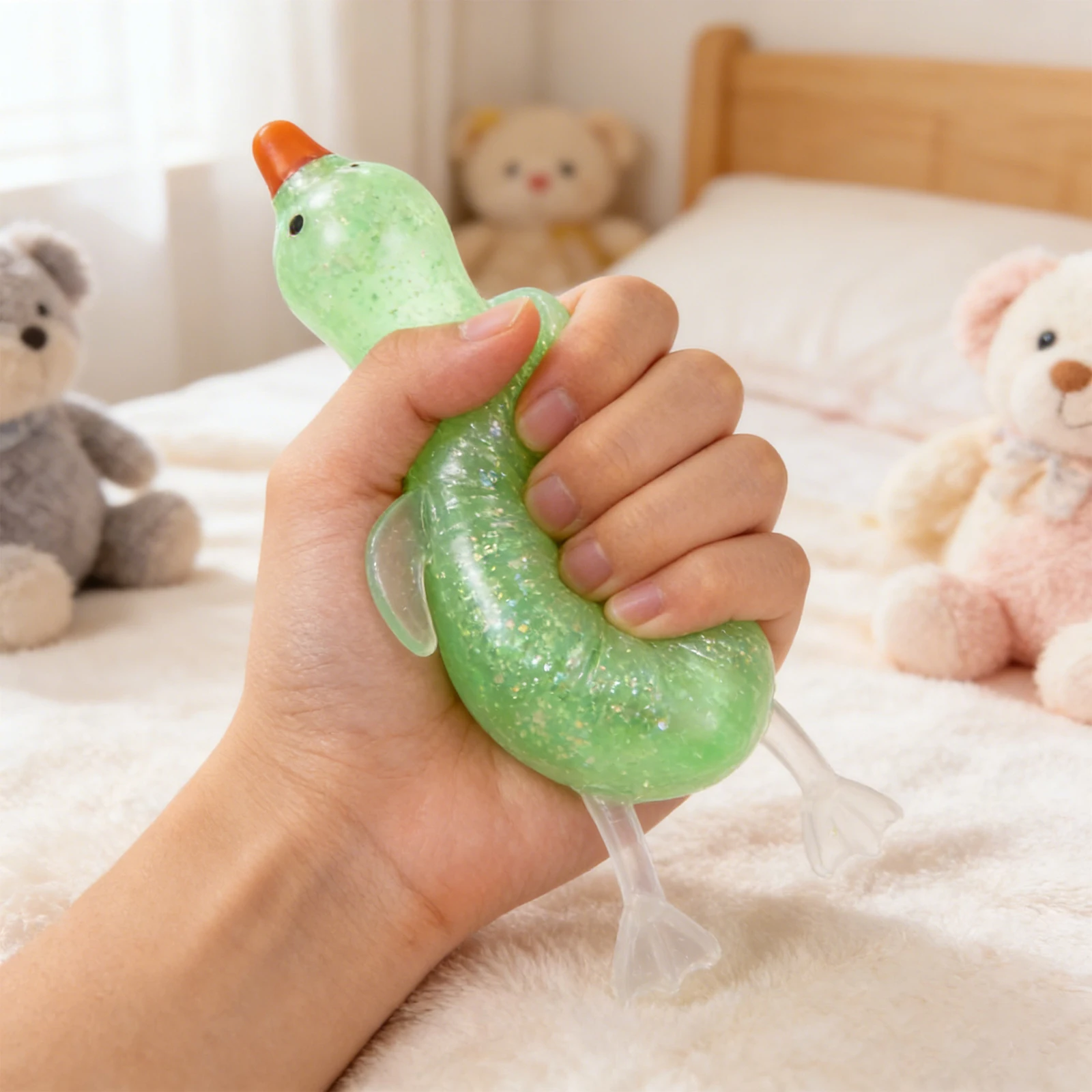 Squishy Antistress Duck Fidgets Toys Cute Goose Animals Vent Toys for Kids Adults Decompression Stretch Toys Friends Best Gift